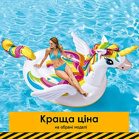 Надувний плотик Єдиноріг Intex 57291 (251-163-145см, 2 ручки) | Надувна платформа