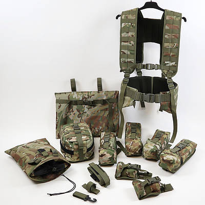 Ремінно-плечова система під РПК Комплект 12 підсумків Мультикам (закритий тип підсумків)