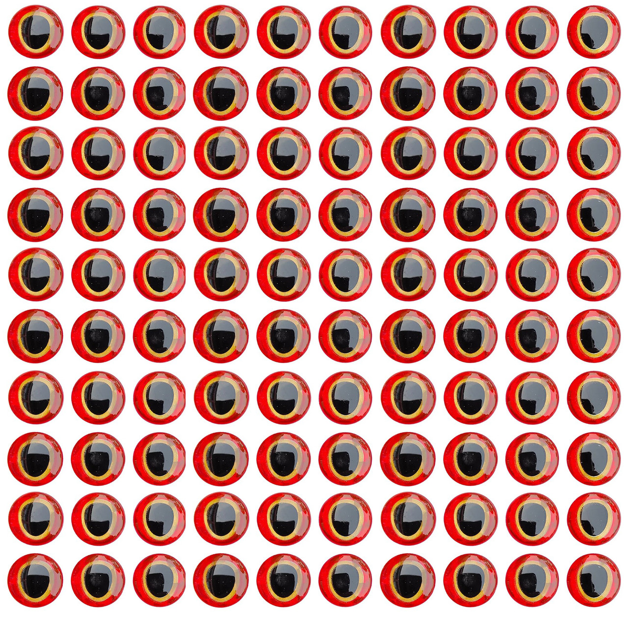 Приманка для риби у формі ока 12 мм, Holographic Red, 100 шт.