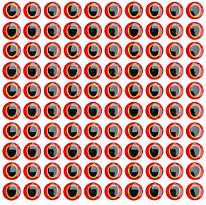 Приманка для риби у формі ока 12 мм, Holographic Red, 100 шт., фото 1