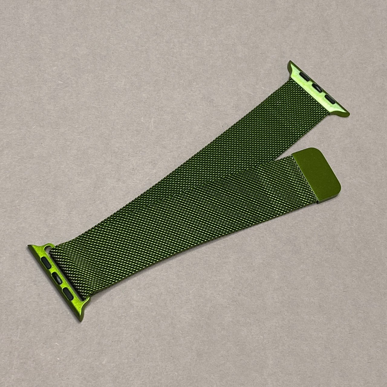 Ремінець металевий для Apple Watch 42 міланська петля для годинника епл вотч 42 зелений o7g