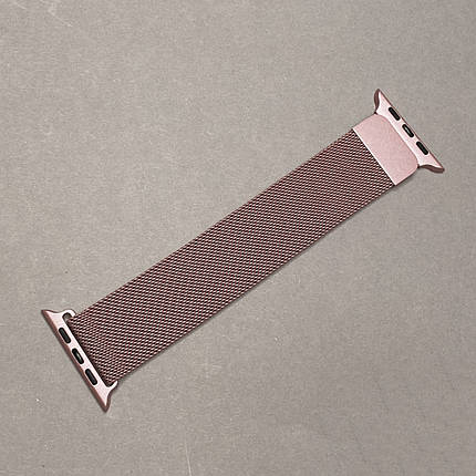 Ремінець металевий для Apple Watch 42 міланська петля для годинника епл вотч 42 рожевий o7g, фото 3