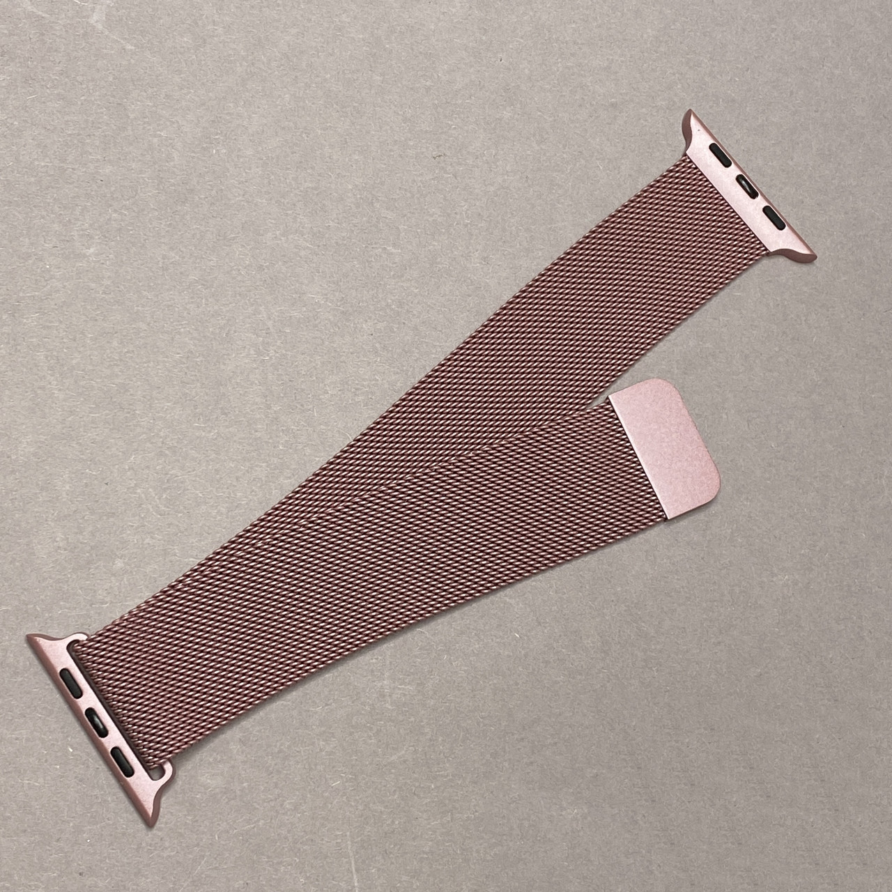 Ремінець металевий для Apple Watch 42 міланська петля для годинника епл вотч 42 рожевий o7g