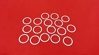 Регулятор кільце для бретелей суцільнометалеве 1,4 см білий