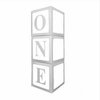 Декор для повітряних куль (білі кубики) ONE