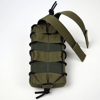 Підсумок штурмовий під магазин АК одинарний відкритий з пластиковими вставками MOLLE Олива