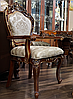 Стілець з підлокітниками класичний дерев'яний із м'яким сидінням і спинкою, Шері, фото 6
