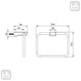 Тримач для рушників Imprese GRAFIKY чорний нікель ZMK041807280, фото 2