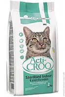Сухий корм Acti-CROQ Sterilised Indoor для дорослих стерилізованих котів та кішок, 2 кг