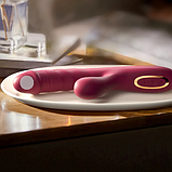 Вібратор вагінальний із вакуумом і підігрівом, Подвійний стимулятор для клітора та точки G, Інтимні іграшки, фото 6