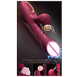 Вібратор вагінальний із вакуумом і підігрівом, Подвійний стимулятор для клітора та точки G, Інтимні іграшки, фото 5