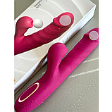 Вібратор вагінальний із вакуумом і підігрівом, Подвійний стимулятор для клітора та точки G, Інтимні іграшки, фото 8