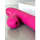 Вібратор вагінальний із вакуумом і підігрівом, Подвійний стимулятор для клітора та точки G, Інтимні іграшки, фото 10