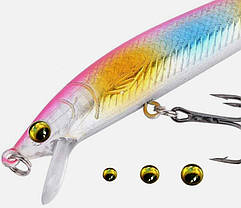 Очі для приманки риби 5 мм, Gold, 50 шт., фото 3