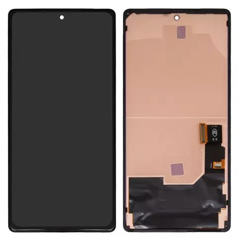 Дисплей для Google Pixel 6, чорний, з рамкою, OLED