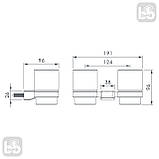 Стакан для зубних щіток подвійний Imprese GRAFIKY чорний нікель ZMK041807240, фото 2