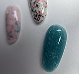 Siller Terrazzo Base №3 – камуфлююча база для нігтів (рожева з кольоровою поталлю), 8 мл, фото 3