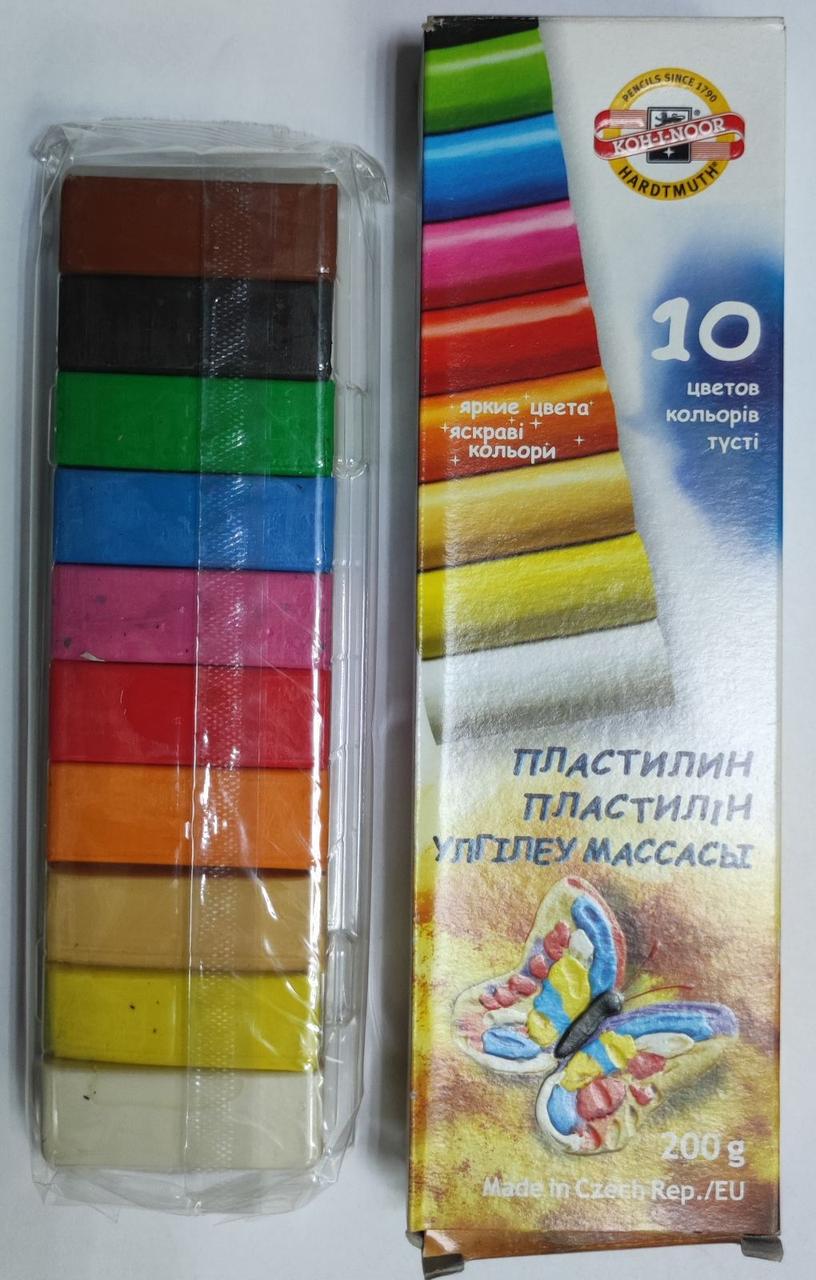 Пластилін 10кол "Жираф" 200гр KOH-I-NOR