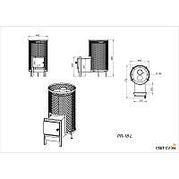 Дров'яна піч PR-18 L anthracite door, фото 3