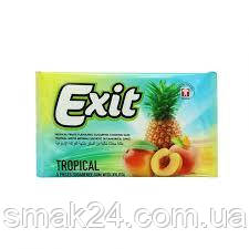Жувальна гумка БЕЗ ЦУКРУ зі смаком тропічних фруктів у пластинках Exit 11г/5шт Туреччина