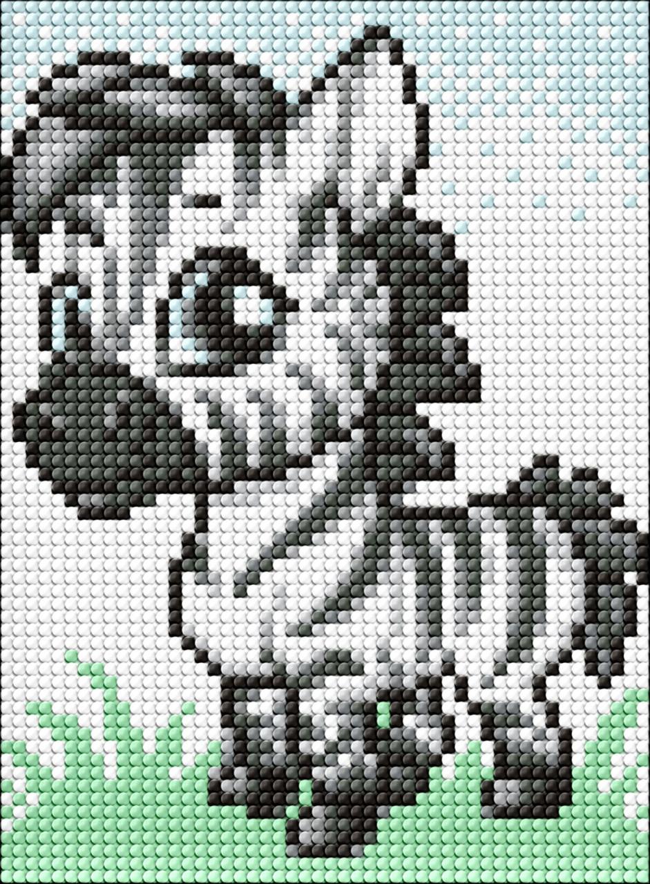 Алмазна мозаїка без підрамника Маленька зебра 15х20 Ідейка (AMM1021), фото 1