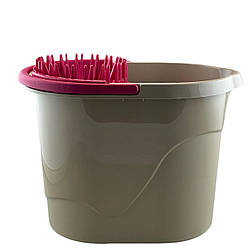 Відро для прибирання з витискачем 14л пластикове  беж ММ2158-13 ММ Пласт