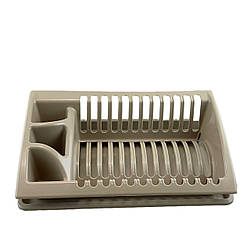 Сушка для посуду пластикова бежева ММ2106-13 Сушарка ММ Пласт