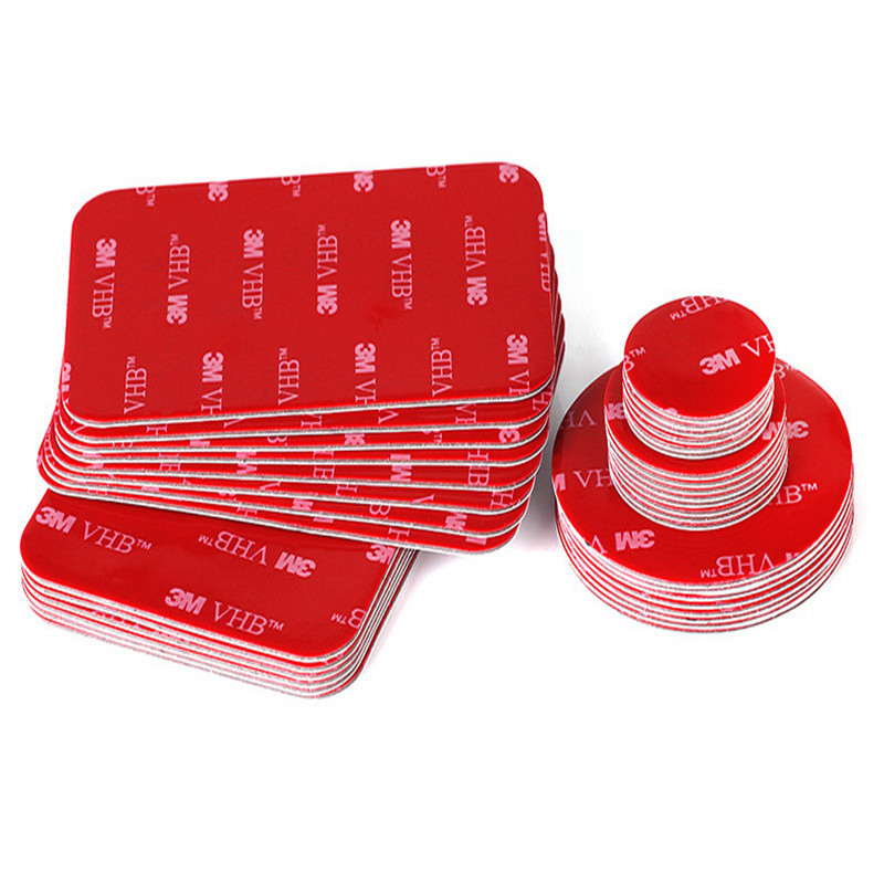 Скотч двухсторонний 3M VHB RED SUPER STRONG 27х27мм, квадрат, 10 штук, фото 1