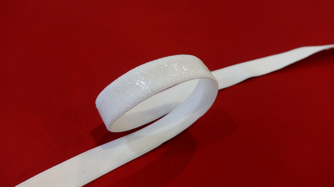 Гумка для бретелей із силіконом 1 см молочна, фото 1