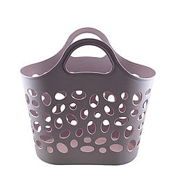 Сумка господарська силіконова лаванда ММ2105-58 Корзина господарська ММ Пласт