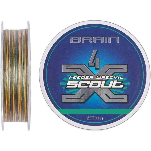 Шнур Brain Scout 4X 150m (camo) 0.163mm 9.8kg,1858.54.83