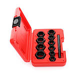 Набір гвинтових екстракторів для зламаних гвинтів (9-19 мм) 10 од. Kraft & Dele KD10269, фото 2