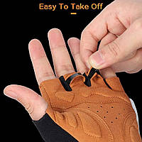 Перчатки велосипедные полупальцевые Sports размер М YP0211196 Коричневый