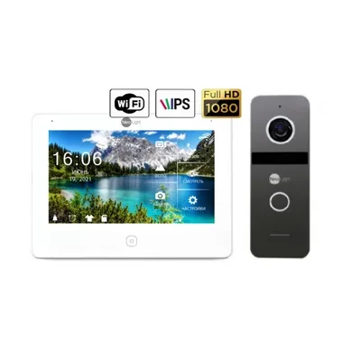 Комплект  Neolight NeoKIT HD Pro WF Graphite: відеодомофон 7" з Wi-Fi з детектором руху