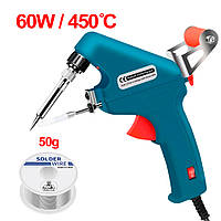 Ендотермічний ручний паяльник 60 Вт 480°C з припоєм WS марка 63/37 1.0 мм GT10-1 Зелений