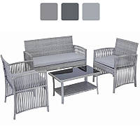 Меблі садові Jumi Wiker столик + диван + 2 крісла Комплект для саду тераси кафе R_2308