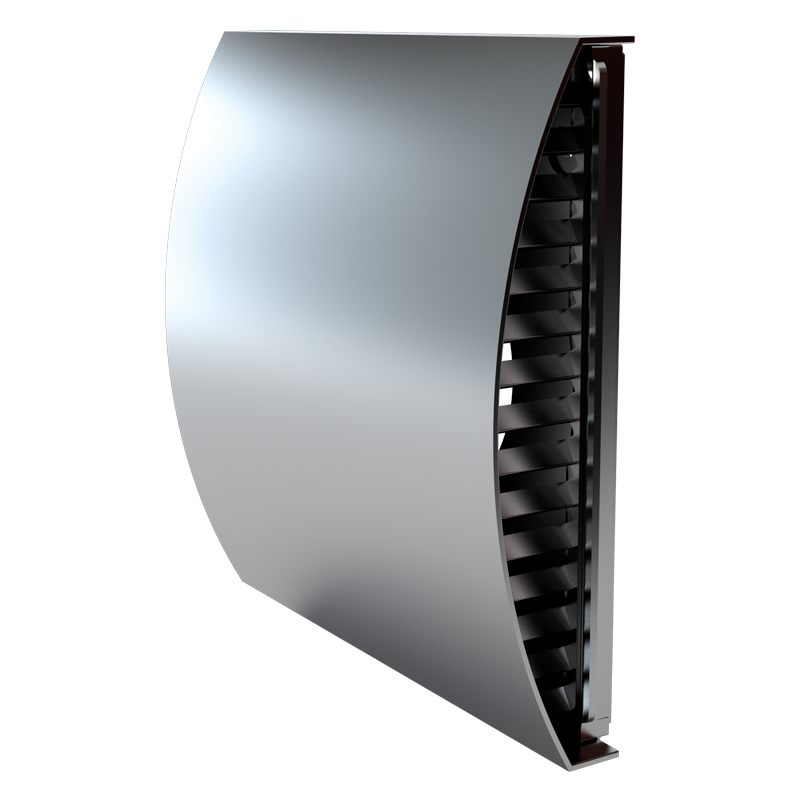 Вентиляційний ковпак Вентс ЄН-14 100 мм, фасадний колір ХРОМ, фото 1