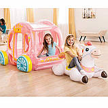 Надувний ігровий центр дитячий Карета принцеси (145-135-104см, ремкомплект) Intex 56514, фото 3