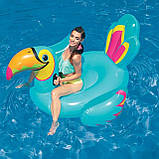 Надувний плотик для плавання Павич Bestway 41126 (207х150з ручками) | Надувна платформа, фото 2