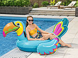 Надувний плотик для плавання Павич Bestway 41126 (207х150з ручками) | Надувна платформа, фото 5