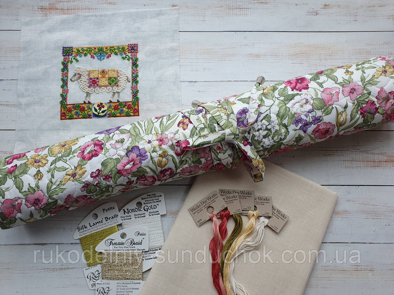 Рол (рулон) для зберігання вишитих робіт "Весняні квіти", фото 1