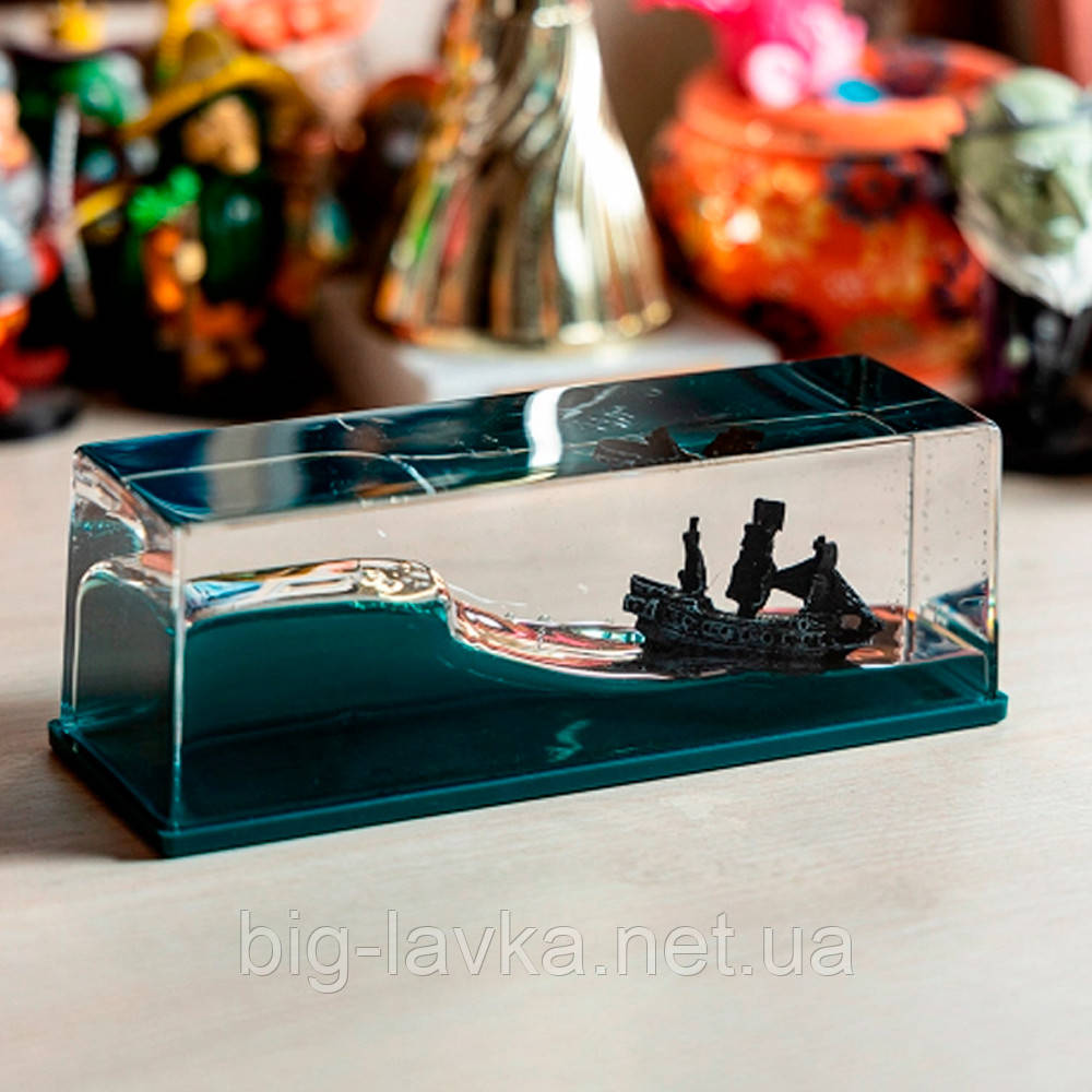 Іграшка антистрес не тонучий корабель Чорна перлина  Чорний, фото 1