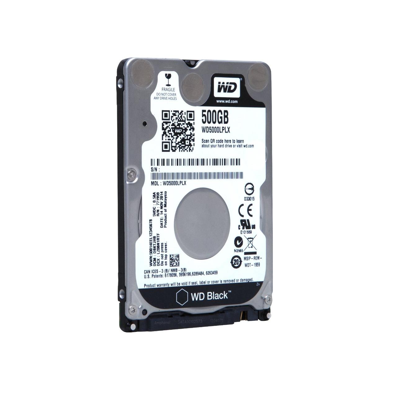 Жорсткий диск HDD 2.5" SATA 500GB WD Black 7200rpm 32MB (WD5000LPLX)_Refurbished