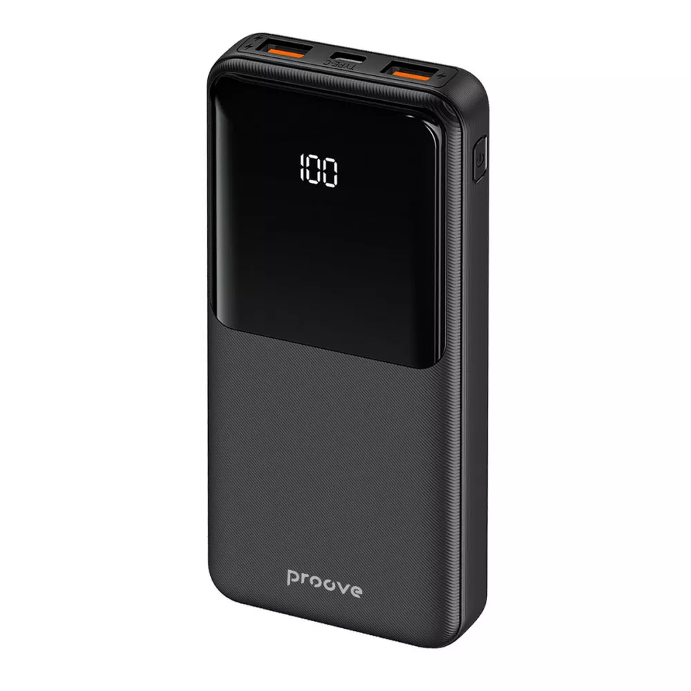 Портативна батарея повербанк з швидкою зарядкою Proove Illuminator Power Bank 22.5W 10000mAh (чорний)