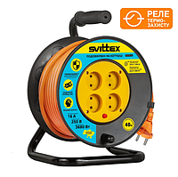 Подовжувач SVITTEX на котушці 40 м із перерізом проводу 2х1,5 мм2 і термозахистом