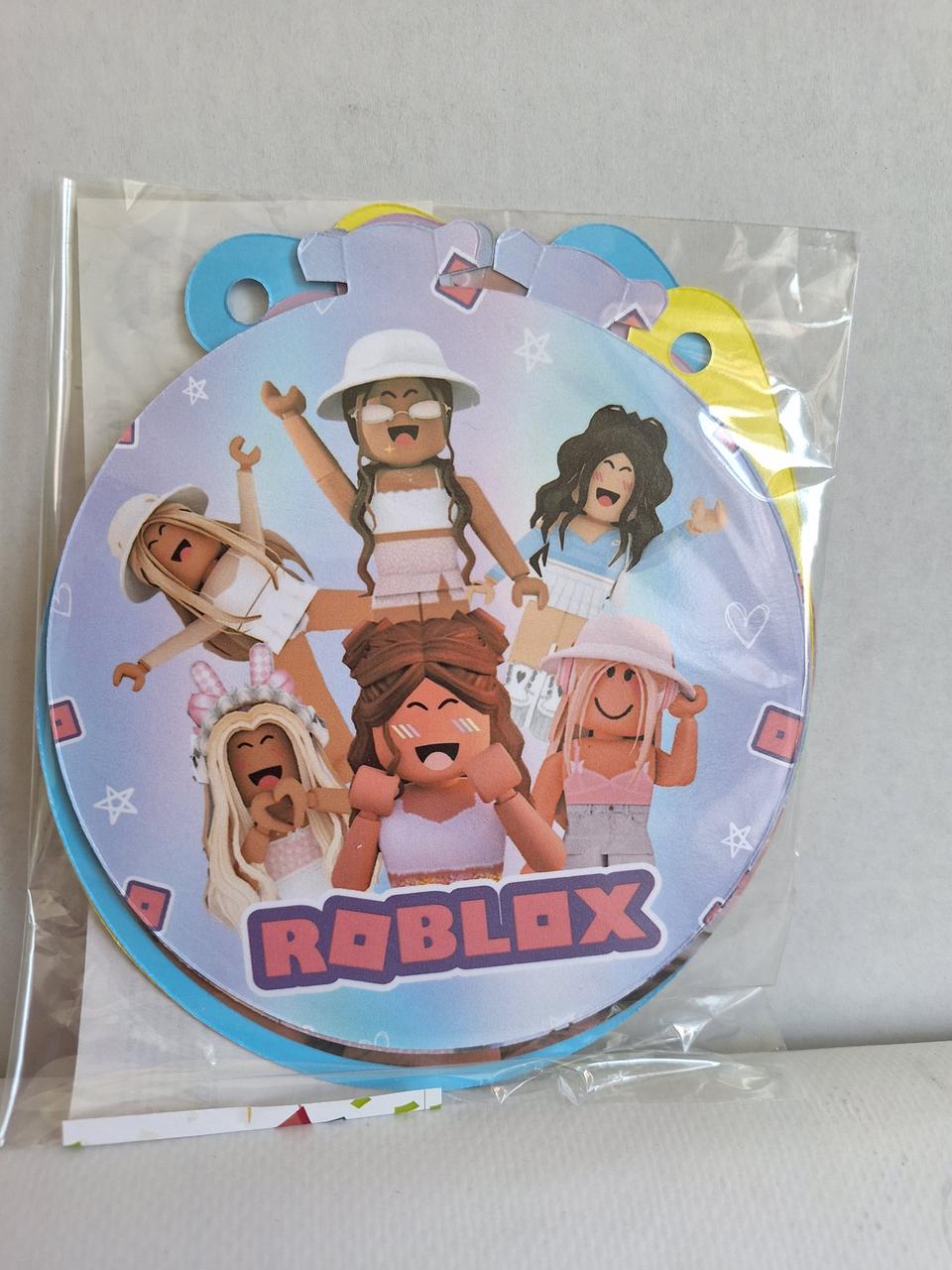 Підвіски "Роблокс дівчинки" (6 шт.) (спіральки паперові Рідкі малорум'яні), фото 1