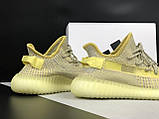 Жіночі кросівки Yeezy Boost 350 сіточка повсякденні жовті, фото 4