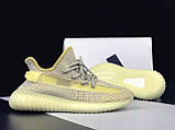 Жіночі кросівки Yeezy Boost 350 сіточка повсякденні жовті, фото 5