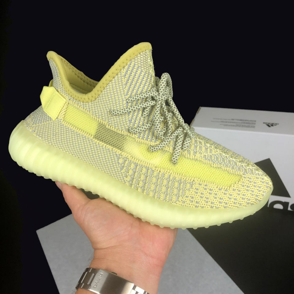 Жіночі кросівки Yeezy Boost 350 сіточка повсякденні жовті