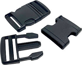 Пластмасова застібка-карабін Фастекс, ширина пряжки 3 см Чорний